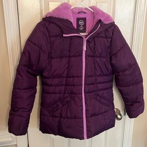 Girls Wonder Nation purple/ pink winter coat size Large(10-12)
